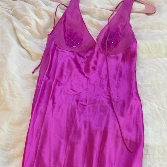 BRAND NEW: Fleur Du Mal - EMBELLISHED CUTOUT DRESS PINK - Picture 7 of 8